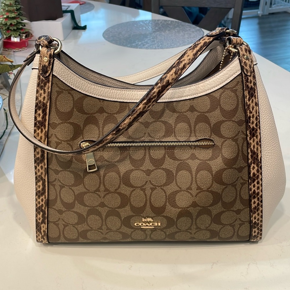 New, never used, Coach Kristy Shoulder Bag in Color Block Signature Canvas